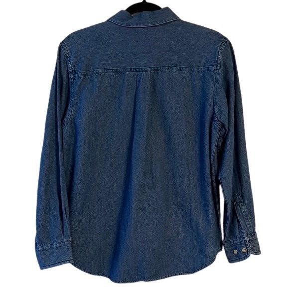 Vintage Disney Button Down Denim Shirt Mickey Mouse Embroidered 90s 00s Small - Picture 4 of 6